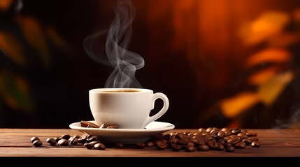 Hot roasted coffee, commercial photography