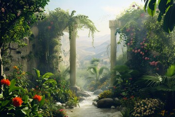 Lush Paradise Of Divine Origin, The Garden Of Eden From Genesis