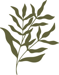 Green Nature Organic Leaf Graphic Element