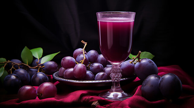 illawarra plum juice in a stemmed flute unique