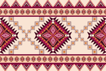 Native american pattern, Vector seamless decorative ethnic pattern. American indian motifs. Ethnic geometric pattern native american mexican navajo tribal motif.
Design for background,carpet,wallpaper - obrazy, fototapety, plakaty