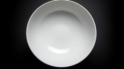 Empty modern round porcelain bowl