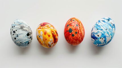 Colorful easter eggs happy easter holidays