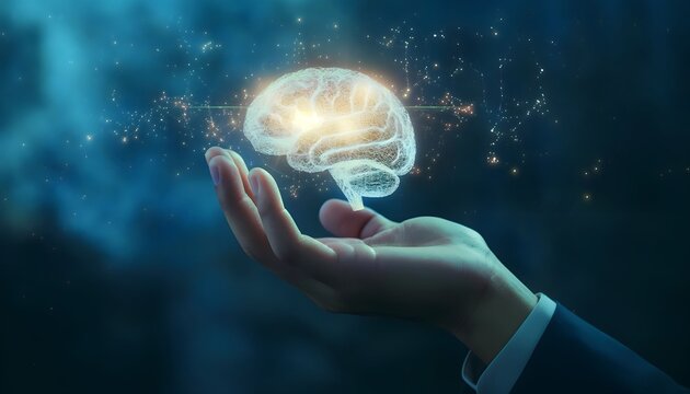 man and brain, creativity and headhunter