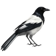Obraz premium Magpie PNG Cutout, Generative AI