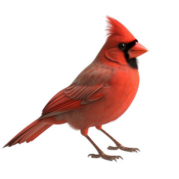 Northern Cardinal PNG Cutout, Generative AI