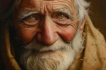 Timeless Grace And Wisdom: Captivating Portrait Of A Wise Elderly Man