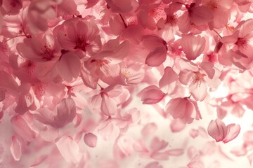Cherry Blossom Petal Gracefully Dances Through The Air, Embracing The Spirit Of Spring