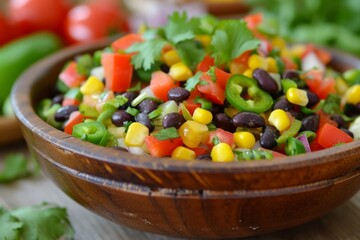 Flavorful Delight: Colorful And Delicious Mexican Salad With Black Beans
