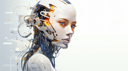 Female cyborg robot