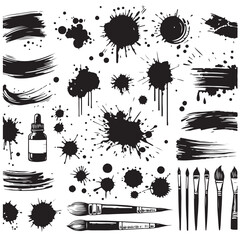 Free download hand brush illustrations collection