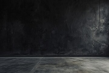 Experience The Timeless Allure Of Black Wall Texture And Dark Concrete Floor