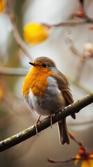 Bird in wildlife . Birdwatching activities. Vertical background 