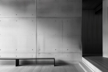 Capturing The Tranquility Of A Minimalistic Empty Room: Where Wooden Floor Meets Sleek Concrete Wall Aesthetic