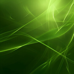 Abstract Green Light Waves Flowing, Dynamic Motion, Futuristic Design, Suitable for Technology and Energy Concepts