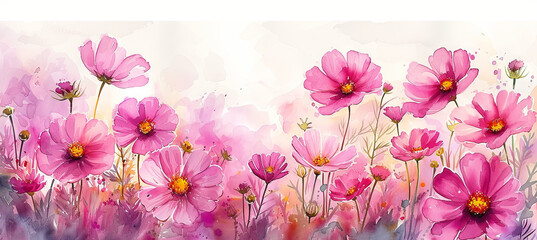 banner of Cosmos are herbaceous perennial plants 