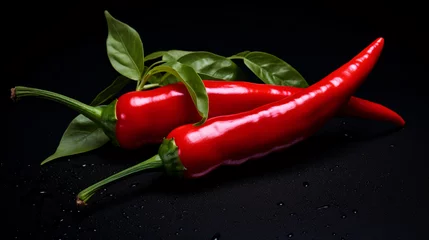 Washable wall murals Hot chili peppers Fresh hot red chili pepper