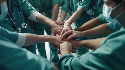 Doctors and nurses coordinate with each other before the patient's operation - obrazy, fototapety, plakaty