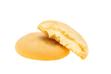 lemon cookies with cream isolated