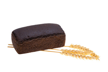 black bread isolated
