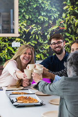 Business people having lunch