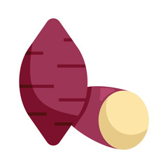 Sweet potato icons, minimalist vector illustration and transparent graphic element. Isolated on white background