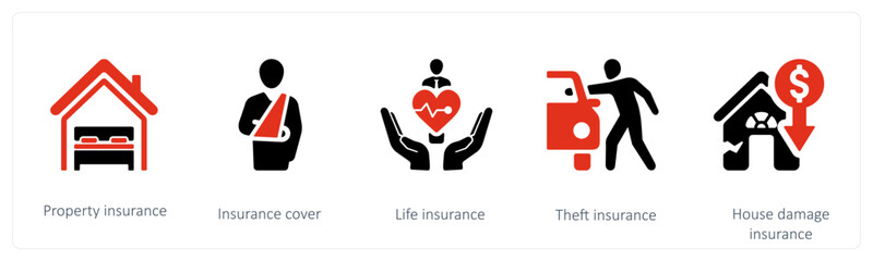 Property insurance , insurance cover and Life insurance