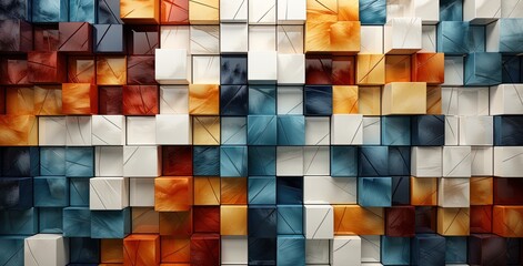Abstract colorful cubes background. Created with Ai
