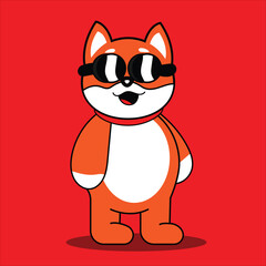 Kawai Shiba Inu character. Cute animal character with various expressions. Shiba Inu 