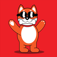 Kawai Shiba Inu character. Cute animal character with various expressions. Shiba Inu 