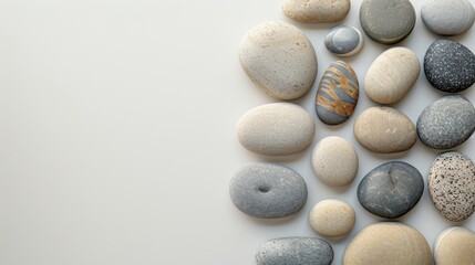 Fototapeta na wymiar Assorted Pebble Composition