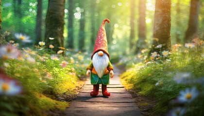 a dwarf in a fantasy forest