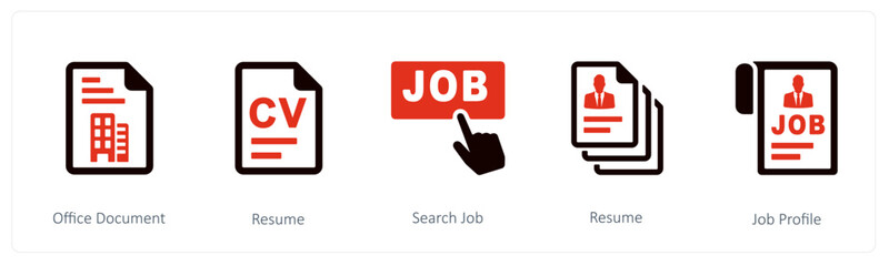 Fototapeta premium Office Document, Resume, search job
