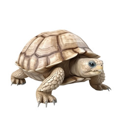 Sulcata Tortoise PNG Cutout, Generative AI