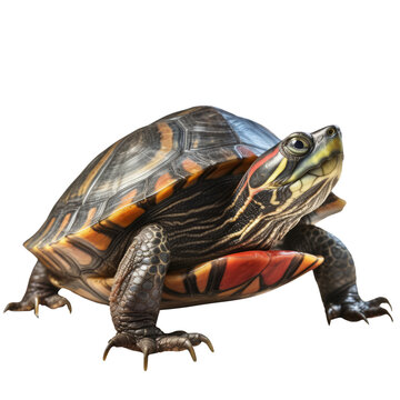 Western Painted Turtle PNG Cutout, Generative AI