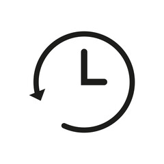 Clock, Arrow, Right, Circle, Logo, Brand, Graphic, Electric Blue, Number