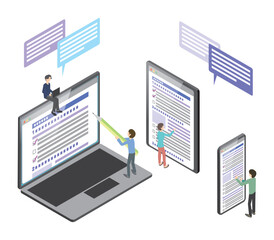 フォーム入力をする人のイラスト