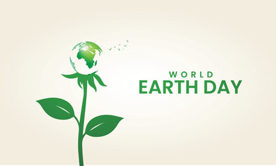 Happy Earth Day. happy earth day banner, poster 3D Illustration.