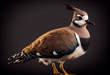 Southern lapwing Isolated ( Vanellus chilensis ). Generative AI