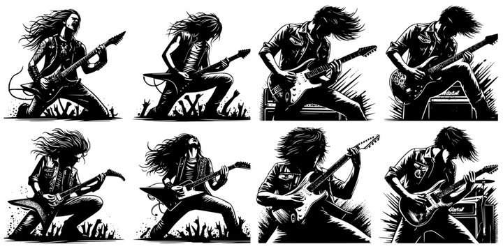 Eight vectors of a rock guitar player