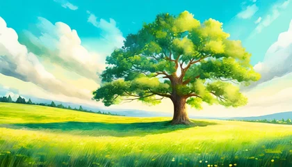 Poster landscape with tree © Frantisek