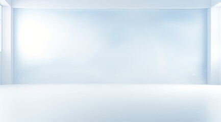 Empty white room interior with bright soft lighting for design mockup