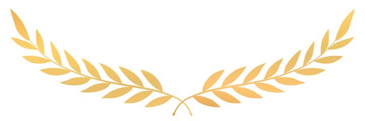 gold laurel leaves award vector png