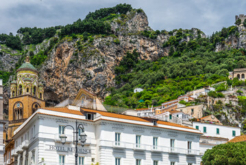 Fototapeta na wymiar The city of Amalfi, on the Amalfi coast, Italy