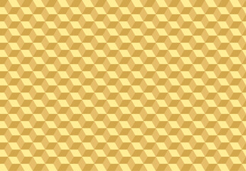 Seamless pattern with golden cubes. Vector illustration