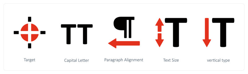 target, capital letter, Paragraph Alignment