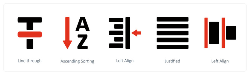 Line through, Ascending Sorting