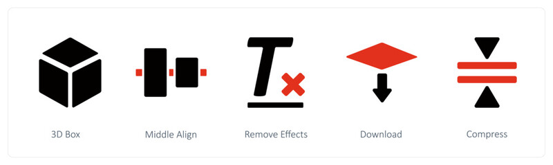 3D Box, Middle Align, Remove Effects