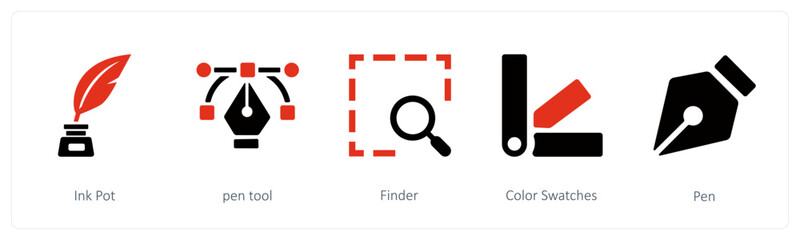 Ink Pot, pen tool, Finder