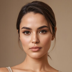 Naklejka premium Close up portrait of a beautiful woman..